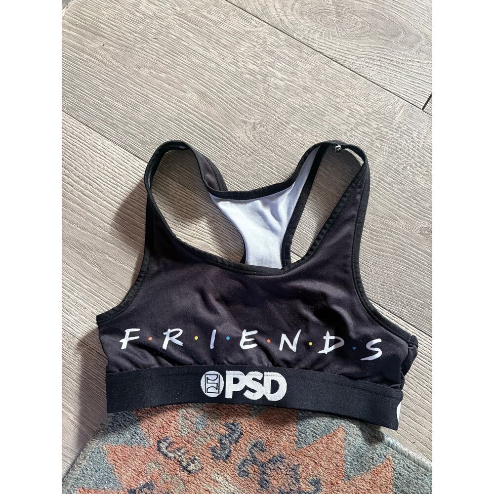 ☀️SALE☀️ PSD x Friends TV Show Black Racerback Sports Bra Small Casual